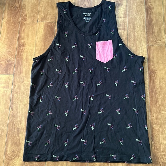 ❤️‍🔥5/20$ BLUENOTES💫Men’s Black Flamingo 🦩Cotton Lightweight Tank Top - Picture 3 of 6